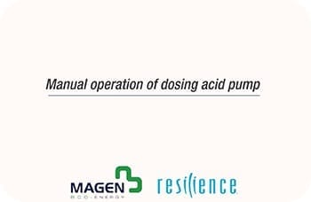 Manual operation of dosing acid pump
